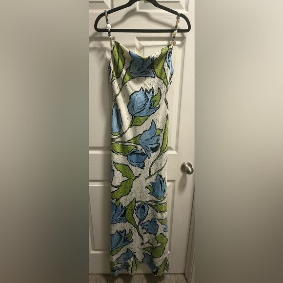 Topshop - Cowl Neck Slip Dress with Beaded Straps - NWT - Size 4 - Picture 4 of 7